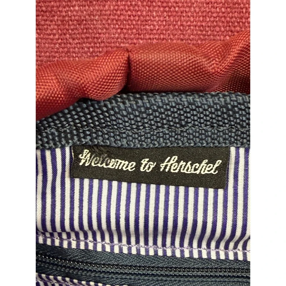Herschel‎ Supply Co Select Series Burgundy Dawson Backpack Patches Leather Trim
